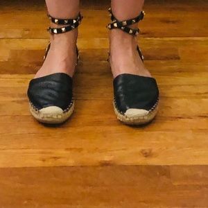Valentino Rockstud Espadrille Flat